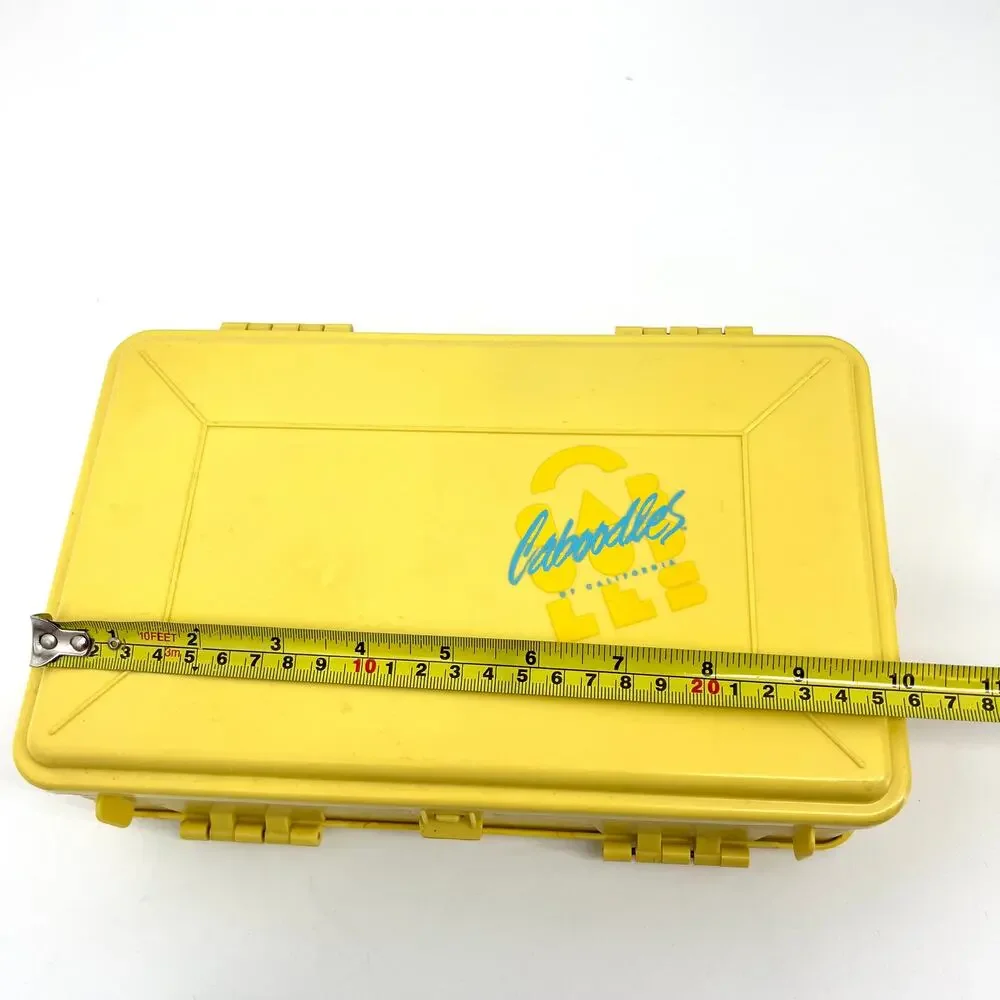 Vintage Caboodles Yellow Double Sided Make Up Accessories Jewelry Storage Case